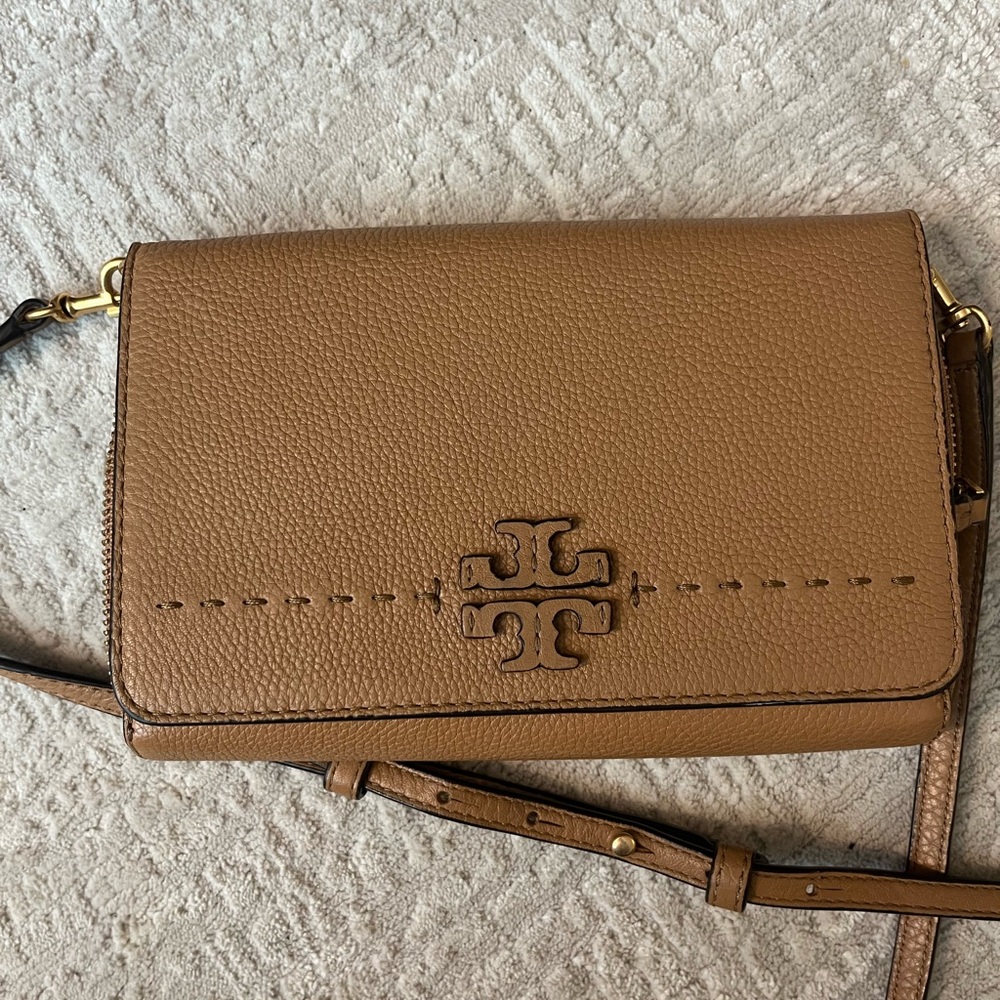 Tory Burch Brown Leather Crossbody Bag
